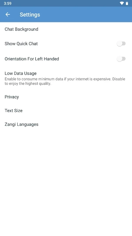 Zangi Messenger — στιγμιότυπο οθόνης 4